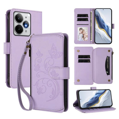 Butterfly Love Flower Multi-card Zipper Wallet Leather Phone Case, For Realme P4 Pro 5G, For Realme P4 5G, For Realme 15T 5G Global, For Realme C71 4G India, For Realme 15 5G / 15 Pro 5G, For Realme C71 4G Global, For Realme Neo7 Turbo                 ...