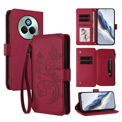 Butterfly Love Flower Multi-card Zipper Wallet Leather Phone Case, For Realme P3 Ultra 5G Global, For Realme P3 Pro 5G Global, For Realme C75 4G Global / 14x 5G India, For Realme 14 Pro+ 5G, For Realme 14 Pro+ 5G Global, For Realme 14 Pro 5G India     ...