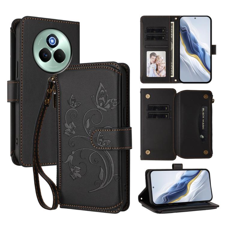Butterfly Love Flower Multi-card Zipper Wallet Leather Phone Case, For Realme P3 Ultra 5G Global, For Realme P3 Pro 5G Global, For Realme C75 4G Global / 14x 5G India, For Realme 14 Pro+ 5G, For Realme 14 Pro+ 5G Global, For Realme 14 Pro 5G India     ...
