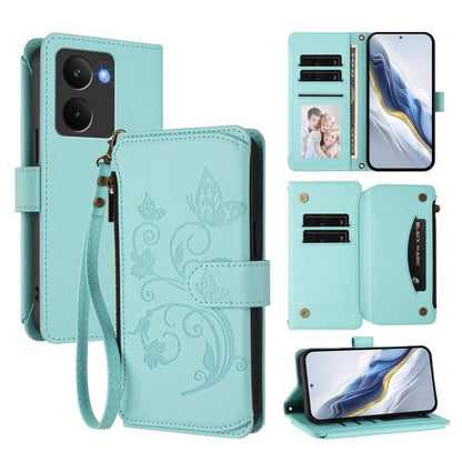 Butterfly Love Flower Multi-card Zipper Wallet Leather Phone Case, For Realme P3 Ultra 5G Global, For Realme P3 Pro 5G Global, For Realme C75 4G Global / 14x 5G India, For Realme 14 Pro+ 5G, For Realme 14 Pro+ 5G Global, For Realme 14 Pro 5G India     ...