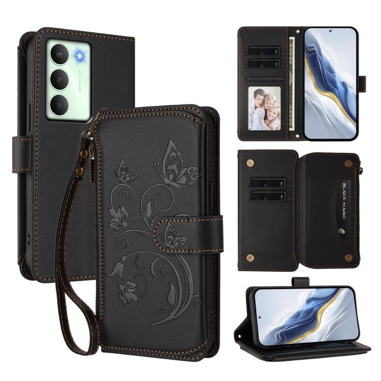 Butterfly Love Flower Multi-card Zipper Wallet Leather Phone Case, For Realme P4 Pro 5G, For Realme P4 5G, For Realme 15T 5G Global, For Realme C71 4G India, For Realme 15 5G / 15 Pro 5G, For Realme C71 4G Global, For Realme Neo7 Turbo                 ...