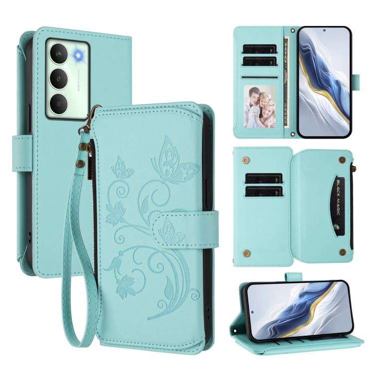 Butterfly Love Flower Multi-card Zipper Wallet Leather Phone Case, For Realme P4 Pro 5G, For Realme P4 5G, For Realme 15T 5G Global, For Realme C71 4G India, For Realme 15 5G / 15 Pro 5G, For Realme C71 4G Global, For Realme Neo7 Turbo                 ...