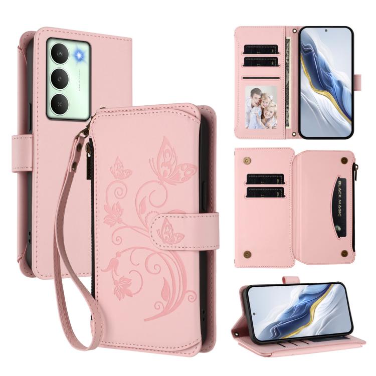 Butterfly Love Flower Multi-card Zipper Wallet Leather Phone Case, For Realme P4 Pro 5G, For Realme P4 5G, For Realme 15T 5G Global, For Realme C71 4G India, For Realme 15 5G / 15 Pro 5G, For Realme C71 4G Global, For Realme Neo7 Turbo                 ...