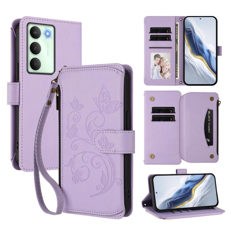 Butterfly Love Flower Multi-card Zipper Wallet Leather Phone Case, For Realme P4 Pro 5G, For Realme P4 5G, For Realme 15T 5G Global, For Realme C71 4G India, For Realme 15 5G / 15 Pro 5G, For Realme C71 4G Global, For Realme Neo7 Turbo                 ...