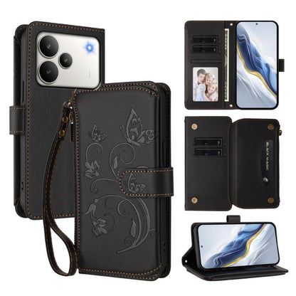 Butterfly Love Flower Multi-card Zipper Wallet Leather Phone Case, For Realme P4 Pro 5G, For Realme P4 5G, For Realme 15T 5G Global, For Realme C71 4G India, For Realme 15 5G / 15 Pro 5G, For Realme C71 4G Global, For Realme Neo7 Turbo                 ...