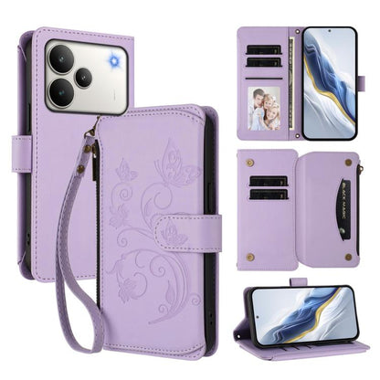 Butterfly Love Flower Multi-card Zipper Wallet Leather Phone Case, For Realme P4 Pro 5G, For Realme P4 5G, For Realme 15T 5G Global, For Realme C71 4G India, For Realme 15 5G / 15 Pro 5G, For Realme C71 4G Global, For Realme Neo7 Turbo                 ...
