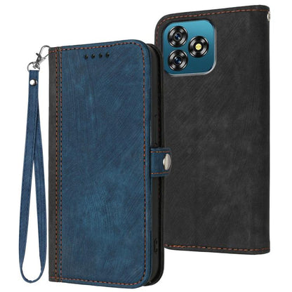 Side Buckle Double Fold Hand Strap Leather Phone Case, For Oukitel C17 4G 2026, For Oukitel C26, For Oukitel C53, For Oukitel C51