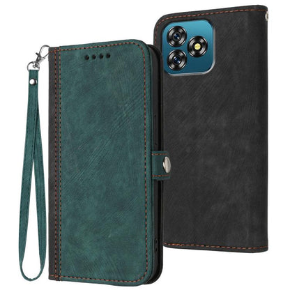 Side Buckle Double Fold Hand Strap Leather Phone Case, For Oukitel C17 4G 2026, For Oukitel C26, For Oukitel C53, For Oukitel C51