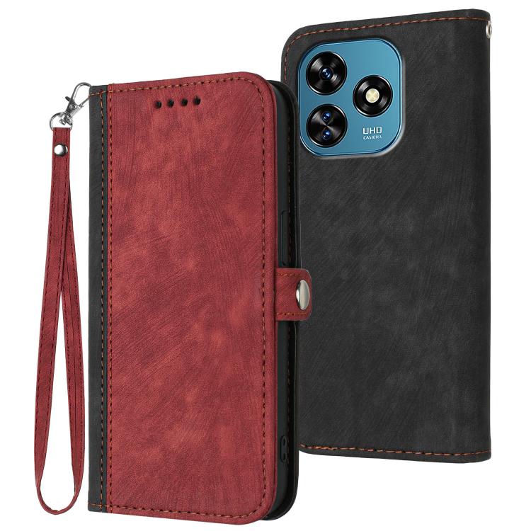Side Buckle Double Fold Hand Strap Leather Phone Case, For Oukitel C17 4G 2026, For Oukitel C26, For Oukitel C53, For Oukitel C51