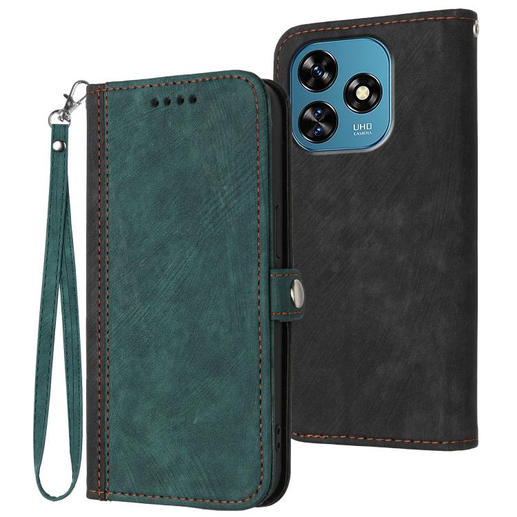 Side Buckle Double Fold Hand Strap Leather Phone Case, For Oukitel C17 4G 2026, For Oukitel C26, For Oukitel C53, For Oukitel C51
