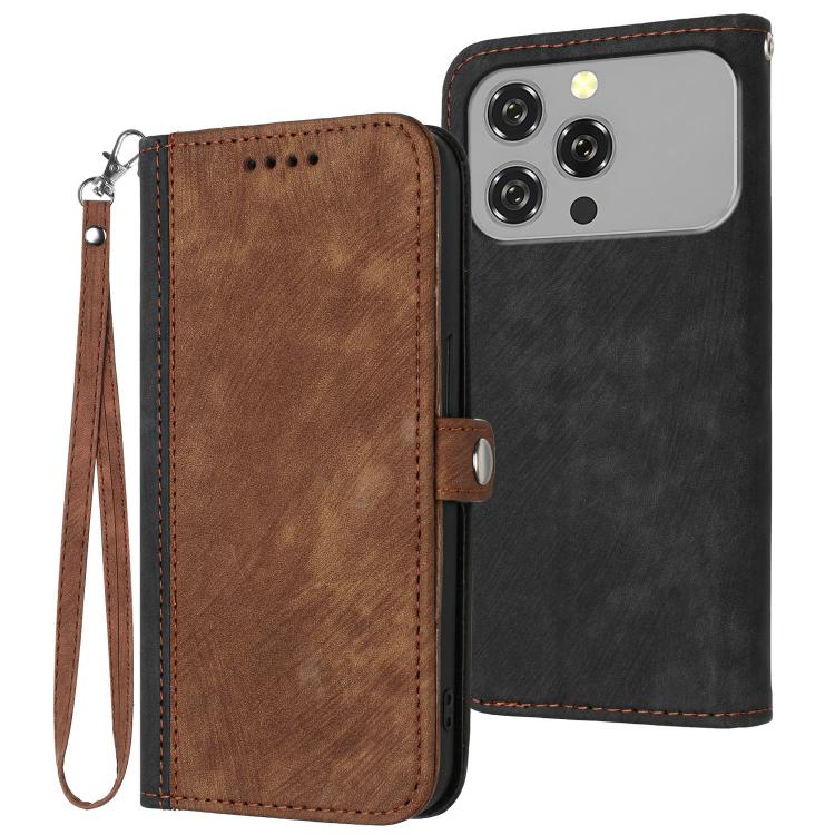 Side Buckle Double Fold Hand Strap Leather Phone Case, For Oukitel C17 4G 2026, For Oukitel C26, For Oukitel C53, For Oukitel C51