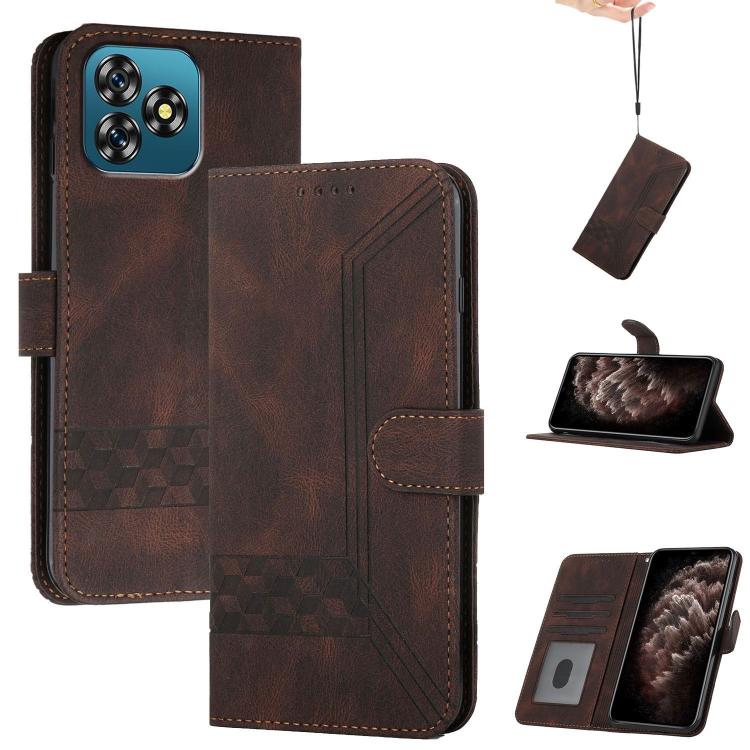 Cubic Skin Feel Flip Leather Phone Case, For Oukitel C17 4G 2026, For Oukitel C26, For Oukitel C53, For Oukitel C51