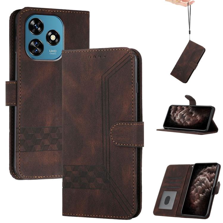 Cubic Skin Feel Flip Leather Phone Case, For Oukitel C17 4G 2026, For Oukitel C26, For Oukitel C53, For Oukitel C51