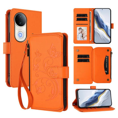 Butterfly Love Flower Multi-card Zipper Wallet Leather Phone Case, For vivo S20 5G, For vivo S20 Pro 5G, For vivo Y300 5G Global / V40 Lite IDN, For vivo X200 5G, For vivo X200 Pro mini, For vivo X200 Pro 5G, For vivo Y100 5G IDN / Y200e Global        ...