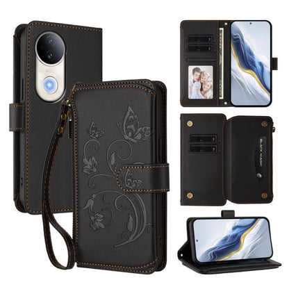Butterfly Love Flower Multi-card Zipper Wallet Leather Phone Case, For vivo S20 5G, For vivo S20 Pro 5G, For vivo Y300 5G Global / V40 Lite IDN, For vivo X200 5G, For vivo X200 Pro mini, For vivo X200 Pro 5G, For vivo Y100 5G IDN / Y200e Global        ...