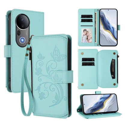 Butterfly Love Flower Multi-card Zipper Wallet Leather Phone Case, For vivo S20 5G, For vivo S20 Pro 5G, For vivo Y300 5G Global / V40 Lite IDN, For vivo X200 5G, For vivo X200 Pro mini, For vivo X200 Pro 5G, For vivo Y100 5G IDN / Y200e Global        ...