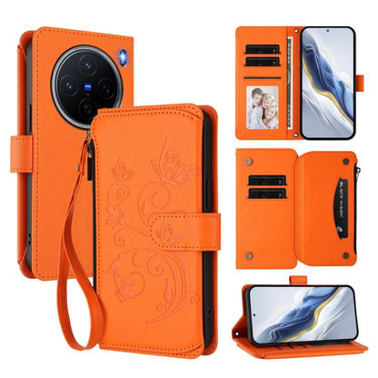 Butterfly Love Flower Multi-card Zipper Wallet Leather Phone Case, For vivo S20 5G, For vivo S20 Pro 5G, For vivo Y300 5G Global / V40 Lite IDN, For vivo X200 5G, For vivo X200 Pro mini, For vivo X200 Pro 5G, For vivo Y100 5G IDN / Y200e Global        ...