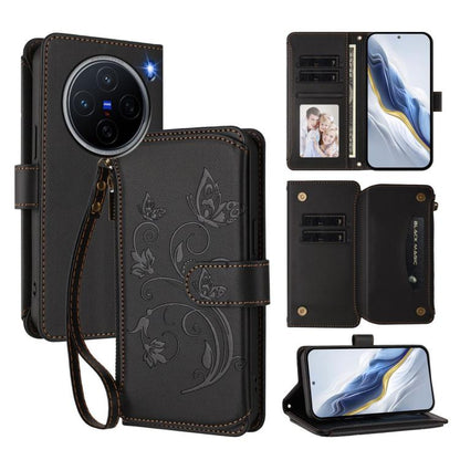 Butterfly Love Flower Multi-card Zipper Wallet Leather Phone Case, For vivo S20 5G, For vivo S20 Pro 5G, For vivo Y300 5G Global / V40 Lite IDN, For vivo X200 5G, For vivo X200 Pro mini, For vivo X200 Pro 5G, For vivo Y100 5G IDN / Y200e Global        ...