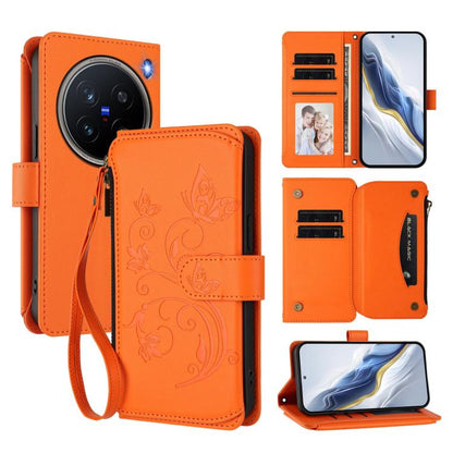 Butterfly Love Flower Multi-card Zipper Wallet Leather Phone Case, For vivo S20 5G, For vivo S20 Pro 5G, For vivo Y300 5G Global / V40 Lite IDN, For vivo X200 5G, For vivo X200 Pro mini, For vivo X200 Pro 5G, For vivo Y100 5G IDN / Y200e Global        ...