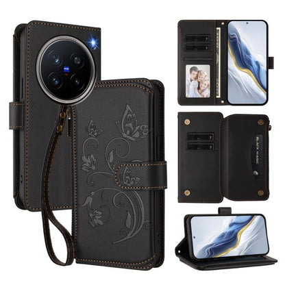Butterfly Love Flower Multi-card Zipper Wallet Leather Phone Case, For vivo S20 5G, For vivo S20 Pro 5G, For vivo Y300 5G Global / V40 Lite IDN, For vivo X200 5G, For vivo X200 Pro mini, For vivo X200 Pro 5G, For vivo Y100 5G IDN / Y200e Global        ...