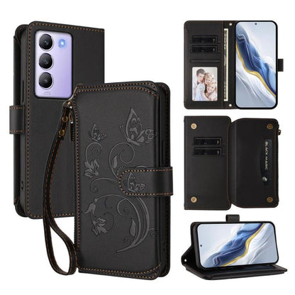 Butterfly Love Flower Multi-card Zipper Wallet Leather Phone Case, For vivo S20 5G, For vivo S20 Pro 5G, For vivo Y300 5G Global / V40 Lite IDN, For vivo X200 5G, For vivo X200 Pro mini, For vivo X200 Pro 5G, For vivo Y100 5G IDN / Y200e Global        ...