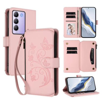 Butterfly Love Flower Multi-card Zipper Wallet Leather Phone Case, For vivo S20 5G, For vivo S20 Pro 5G, For vivo Y300 5G Global / V40 Lite IDN, For vivo X200 5G, For vivo X200 Pro mini, For vivo X200 Pro 5G, For vivo Y100 5G IDN / Y200e Global        ...