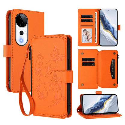 Butterfly Love Flower Multi-card Zipper Wallet Leather Phone Case, For vivo S20 5G, For vivo S20 Pro 5G, For vivo Y300 5G Global / V40 Lite IDN, For vivo X200 5G, For vivo X200 Pro mini, For vivo X200 Pro 5G, For vivo Y100 5G IDN / Y200e Global        ...