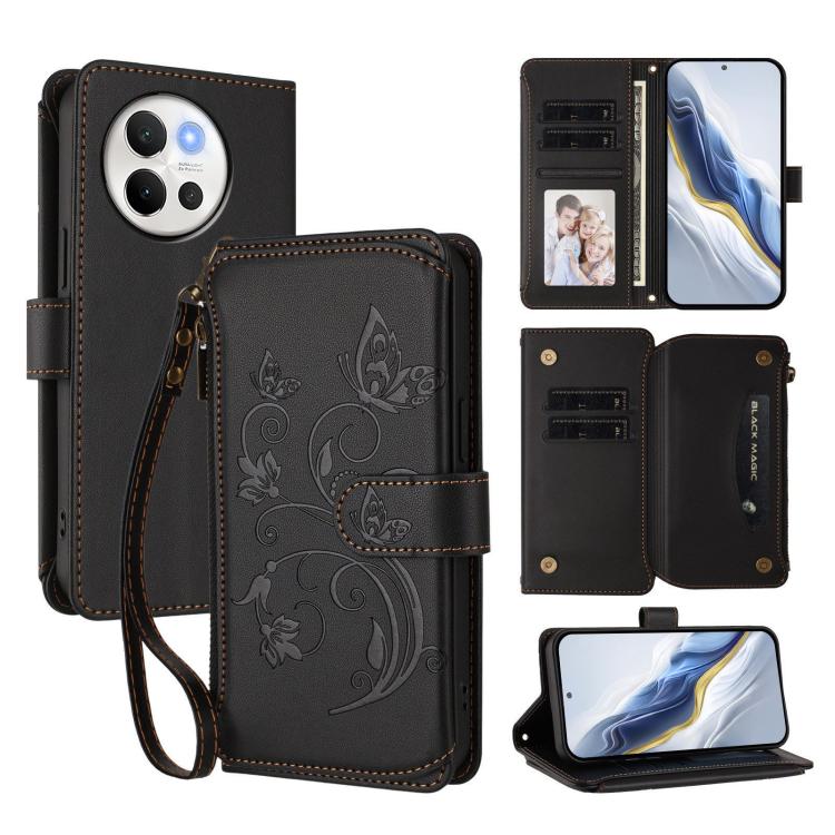 Butterfly Love Flower Multi-card Zipper Wallet Leather Phone Case, For vivo V40 Lite 5G / V30e 5G, For vivo S19, For vivo Y28 4G Global, For vivo Y38 5G Global / T3X 5G, For vivo X100 Pro / X100s Pro, For vivo X100s 5G, For vivo iQOO Z9x               ...