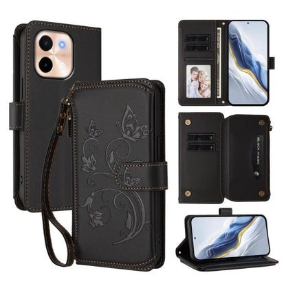 Butterfly Love Flower Multi-card Zipper Wallet Leather Phone Case, For vivo V40 Lite 5G / V30e 5G, For vivo S19, For vivo Y28 4G Global, For vivo Y38 5G Global / T3X 5G, For vivo X100 Pro / X100s Pro, For vivo X100s 5G, For vivo iQOO Z9x               ...
