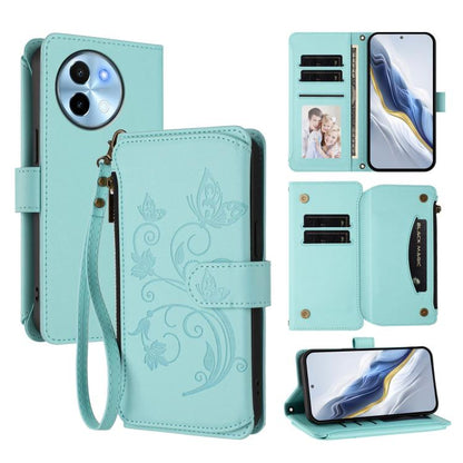 Butterfly Love Flower Multi-card Zipper Wallet Leather Phone Case, For vivo V40 Lite 5G / V30e 5G, For vivo S19, For vivo Y28 4G Global, For vivo Y38 5G Global / T3X 5G, For vivo X100 Pro / X100s Pro, For vivo X100s 5G, For vivo iQOO Z9x               ...