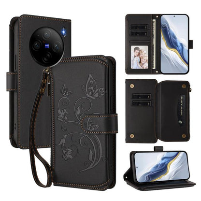Butterfly Love Flower Multi-card Zipper Wallet Leather Phone Case, For vivo V40 Lite 5G / V30e 5G, For vivo S19, For vivo Y28 4G Global, For vivo Y38 5G Global / T3X 5G, For vivo X100 Pro / X100s Pro, For vivo X100s 5G, For vivo iQOO Z9x               ...