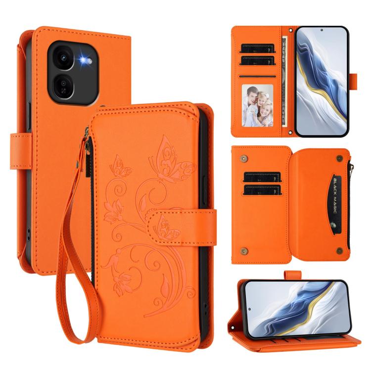 Butterfly Love Flower Multi-card Zipper Wallet Leather Phone Case, For vivo V40 Lite 5G / V30e 5G, For vivo S19, For vivo Y28 4G Global, For vivo Y38 5G Global / T3X 5G, For vivo X100 Pro / X100s Pro, For vivo X100s 5G, For vivo iQOO Z9x               ...