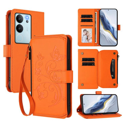 Butterfly Love Flower Multi-card Zipper Wallet Leather Phone Case, For vivo V40 Lite 5G / V30e 5G, For vivo S19, For vivo Y28 4G Global, For vivo Y38 5G Global / T3X 5G, For vivo X100 Pro / X100s Pro, For vivo X100s 5G, For vivo iQOO Z9x               ...