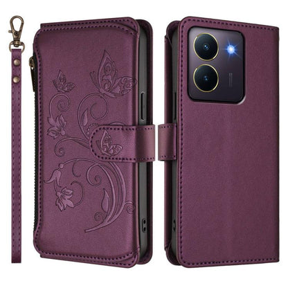 Butterfly Love Flower Multi-card Zipper Wallet Leather Phone Case, For vivo Y78 / Y36 4G Global, For vivo X100 5G, For vivo S17 / S17 Pro 5G / S17t 5G, For vivo Y27 4G 2023 Global / Y35M+, For vivo Y02A 4G / Y11 2023 / Y02t                             ...