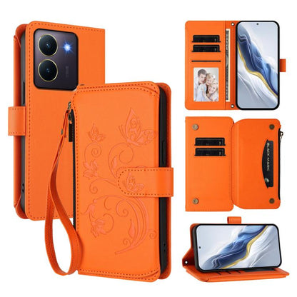 Butterfly Love Flower Multi-card Zipper Wallet Leather Phone Case, For vivo Y78 / Y36 4G Global, For vivo X100 5G, For vivo S17 / S17 Pro 5G / S17t 5G, For vivo Y27 4G 2023 Global / Y35M+, For vivo Y02A 4G / Y11 2023 / Y02t                             ...