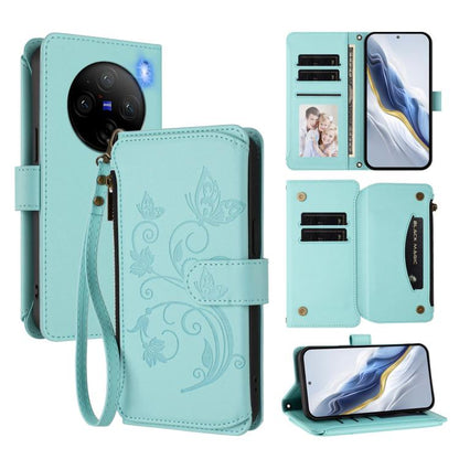 Butterfly Love Flower Multi-card Zipper Wallet Leather Phone Case, For vivo Y78 / Y36 4G Global, For vivo X100 5G, For vivo S17 / S17 Pro 5G / S17t 5G, For vivo Y27 4G 2023 Global / Y35M+, For vivo Y02A 4G / Y11 2023 / Y02t                             ...