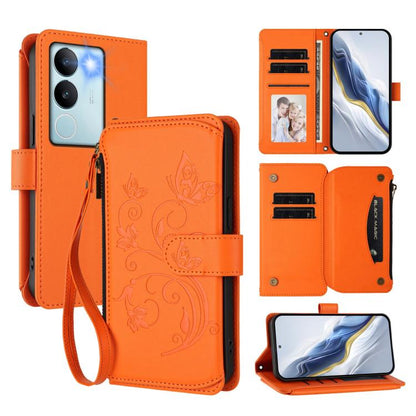 Butterfly Love Flower Multi-card Zipper Wallet Leather Phone Case, For vivo Y78 / Y36 4G Global, For vivo X100 5G, For vivo S17 / S17 Pro 5G / S17t 5G, For vivo Y27 4G 2023 Global / Y35M+, For vivo Y02A 4G / Y11 2023 / Y02t                             ...