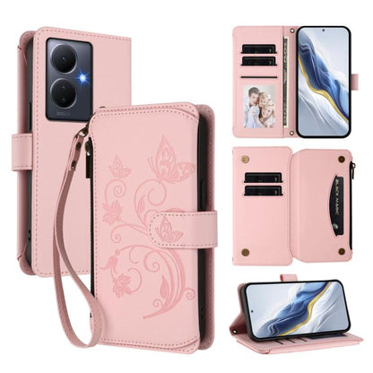 Butterfly Love Flower Multi-card Zipper Wallet Leather Phone Case, For vivo Y78 / Y36 4G Global, For vivo X100 5G, For vivo S17 / S17 Pro 5G / S17t 5G, For vivo Y27 4G 2023 Global / Y35M+, For vivo Y02A 4G / Y11 2023 / Y02t                             ...