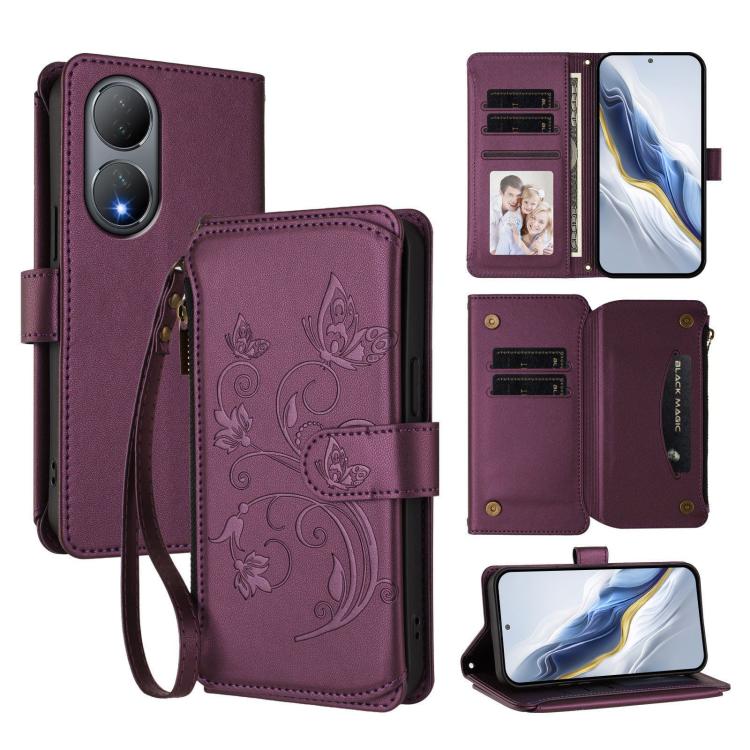 Butterfly Love Flower Multi-card Zipper Wallet Leather Phone Case, For vivo Y78 / Y36 4G Global, For vivo X100 5G, For vivo S17 / S17 Pro 5G / S17t 5G, For vivo Y27 4G 2023 Global / Y35M+, For vivo Y02A 4G / Y11 2023 / Y02t                             ...
