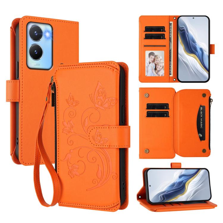 Butterfly Love Flower Multi-card Zipper Wallet Leather Phone Case, For vivo Y78 / Y36 4G Global, For vivo X100 5G, For vivo S17 / S17 Pro 5G / S17t 5G, For vivo Y27 4G 2023 Global / Y35M+, For vivo Y02A 4G / Y11 2023 / Y02t                             ...