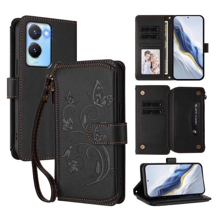 Butterfly Love Flower Multi-card Zipper Wallet Leather Phone Case, For vivo Y78 / Y36 4G Global, For vivo X100 5G, For vivo S17 / S17 Pro 5G / S17t 5G, For vivo Y27 4G 2023 Global / Y35M+, For vivo Y02A 4G / Y11 2023 / Y02t                             ...