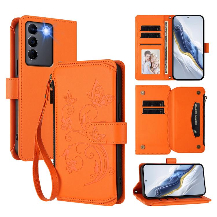 Butterfly Love Flower Multi-card Zipper Wallet Leather Phone Case, For vivo Y78 / Y36 4G Global, For vivo X100 5G, For vivo S17 / S17 Pro 5G / S17t 5G, For vivo Y27 4G 2023 Global / Y35M+, For vivo Y02A 4G / Y11 2023 / Y02t                             ...