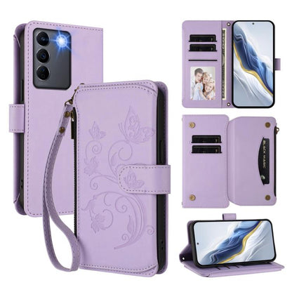 Butterfly Love Flower Multi-card Zipper Wallet Leather Phone Case, For vivo Y78 / Y36 4G Global, For vivo X100 5G, For vivo S17 / S17 Pro 5G / S17t 5G, For vivo Y27 4G 2023 Global / Y35M+, For vivo Y02A 4G / Y11 2023 / Y02t                             ...