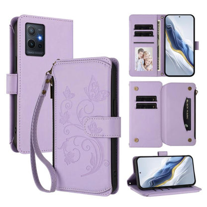 Butterfly Love Flower Multi-card Zipper Wallet Leather Phone Case, For vivo Y78 / Y36 4G Global, For vivo X100 5G, For vivo S17 / S17 Pro 5G / S17t 5G, For vivo Y27 4G 2023 Global / Y35M+, For vivo Y02A 4G / Y11 2023 / Y02t                             ...