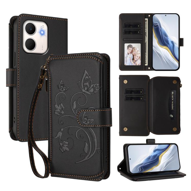 Butterfly Love Flower Multi-card Zipper Wallet Leather Phone Case, For OPPO A5x 5G / 4G Global, For OPPO A5 5G / A3 Pro 5G Global, For OPPO Reno14 Pro 5G, For OPPO Find X8s+ 5G, For OPPO Find X8s 5G, For OPPO Find X8 Ultra 5G                           ...