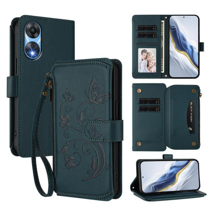Butterfly Love Flower Multi-card Zipper Wallet Leather Phone Case, For OPPO Reno11 5G Global, For OPPO Reno11 Pro 5G Global, For OPPO Find X7 Ultra, For OPPO A18 4G Global / A38 4G, For OPPO Reno9 A, For OPPO A58 4G Global                              ...