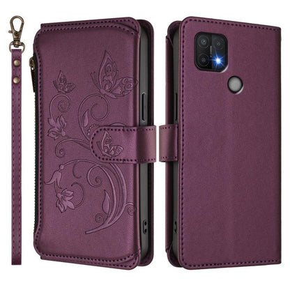 Butterfly Love Flower Multi-card Zipper Wallet Leather Phone Case, For OPPO A16e / A16k, For OPPO Find X5 Pro, For OPPO Find X5, For OPPO Reno7 5G Global / Find X5 Lite