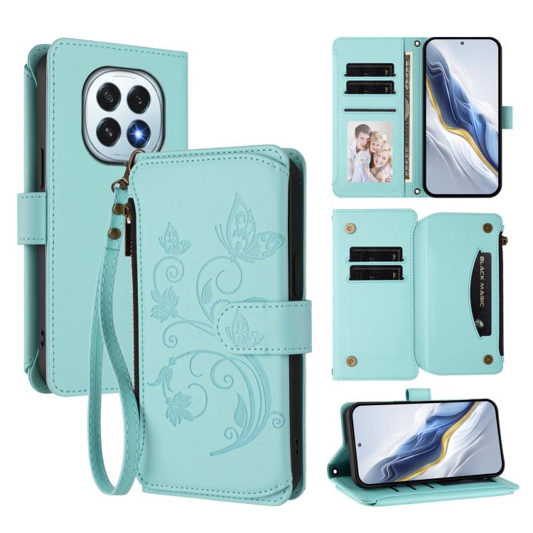 Butterfly Love Flower Multi-card Zipper Wallet Leather Phone Case, For OPPO A5x 5G / 4G Global, For OPPO A5 5G / A3 Pro 5G Global, For OPPO Reno14 Pro 5G, For OPPO Find X8s+ 5G, For OPPO Find X8s 5G, For OPPO Find X8 Ultra 5G                           ...