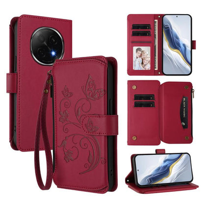 Butterfly Love Flower Multi-card Zipper Wallet Leather Phone Case, For OPPO A5x 5G / 4G Global, For OPPO A5 5G / A3 Pro 5G Global, For OPPO Reno14 Pro 5G, For OPPO Find X8s+ 5G, For OPPO Find X8s 5G, For OPPO Find X8 Ultra 5G                           ...