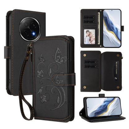 Butterfly Love Flower Multi-card Zipper Wallet Leather Phone Case, For OPPO A5x 5G / 4G Global, For OPPO A5 5G / A3 Pro 5G Global, For OPPO Reno14 Pro 5G, For OPPO Find X8s+ 5G, For OPPO Find X8s 5G, For OPPO Find X8 Ultra 5G                           ...